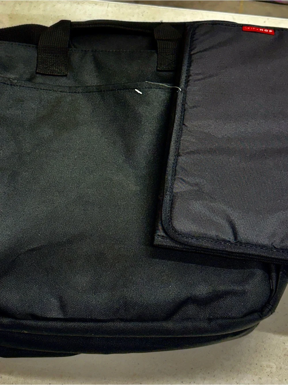 Skip Hop Duo Signature Diaper Bag black w/ changing pad NEW